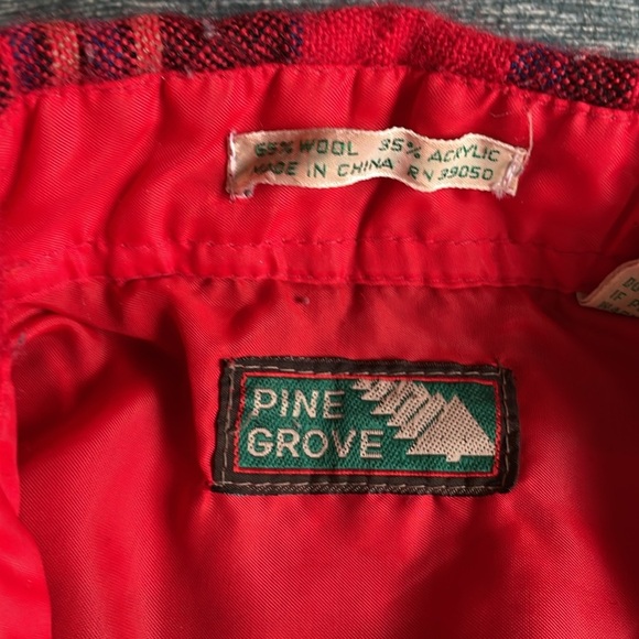 Vintage Pine Grove Red and Black Plaid Flannel Shacket - Picture 7 of 9